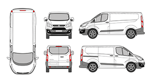 Ford transit connect vehicle outlines #9
