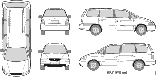 Honda element vehicle wrap template #1
