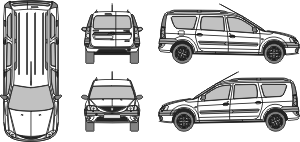 Dacia Logan MCV vector drawing