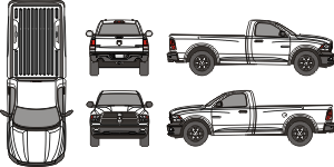 2022 Ram 2500 Template For Design