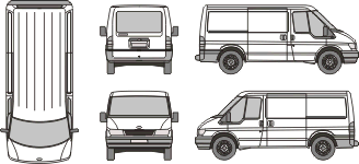 Ford cube van template #7
