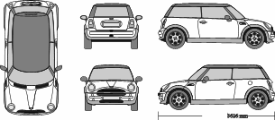 Mini Cooper Wrap Template - Mini Cooper Cars