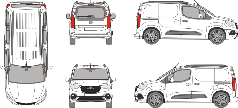 Download drawing Opel Combo Van 1994 in ai pdf png svg formats