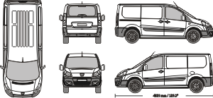 Peugeot Partner vector drawing